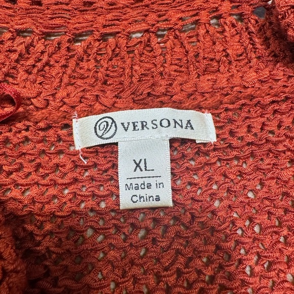 Versona Terracotta Knit Crew Neck Sweater - Picture 6 of 7